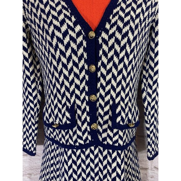 Vintage 1960s St. John Knits Sweater Jacket Dress 2-Piece Outfit Small/Medium - Picture 7 of 16